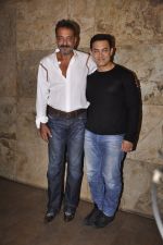 Sanjay Dutt, Aamir Khan at PK Screening in Mumbai on 25th Dec 2014